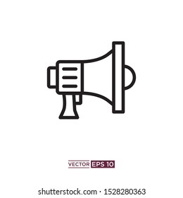 black megaphone icon vector illustration template