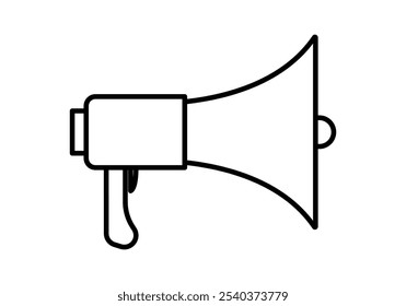 Black megaphone or loudspeaker icon