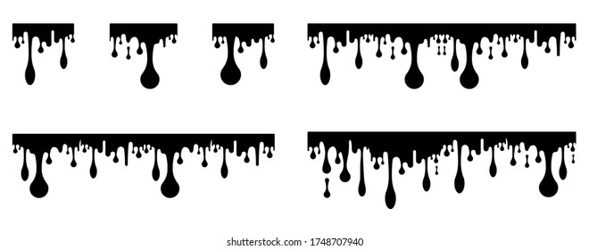 Deriva de fusión negra o gota de pintura líquida