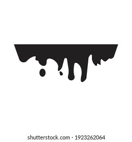Las gotas de fusión negras o las gotas de pintura líquida aisladas en el fondo blanco. 