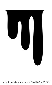 Black melt drips or liquid sauce drops. Black liquid or melted chocolate drips, current paint