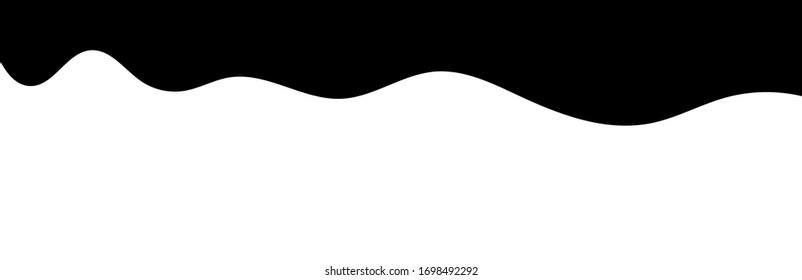 Schwarze Schmelztropfen oder flüssige Sauce Tropfen. Schwarze, flüssige oder geschmolzene Schokoladentropfen, aktuelle Farbe