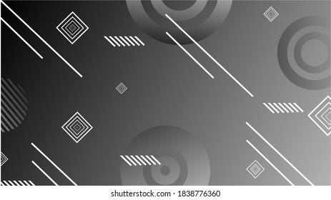 Black Memphis Background with Modern Style