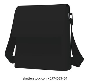 Black men bag. vector illustration