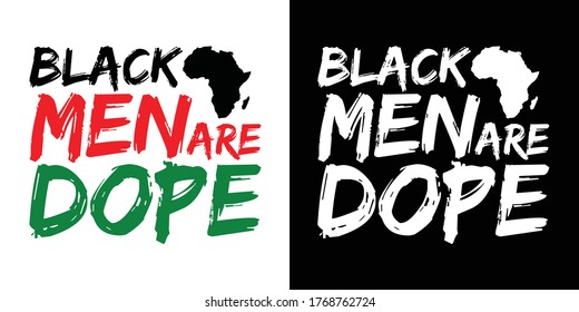 Black Men Are Dope Printable Vector Illustration