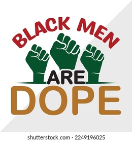 Los Hombres Negros Son Ilustración Vectorial Imprimible SVG Dope