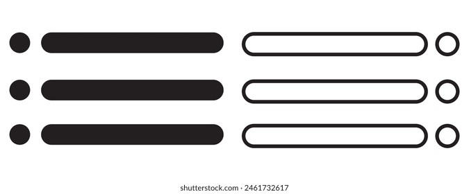 Black menu bar icon, web menu sign and symbol. hamburger menu symbol