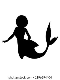 Black mermaid silhouette
