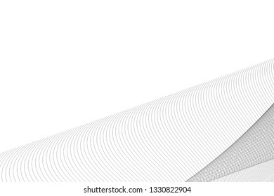 Black mesh grid curved lines futuristic modern template black isolated on white vector background