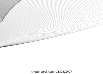 Black mesh grid curved lines futuristic modern template black isolated on white vector background