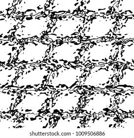 Black mesh grunge pattern. Vector seamless overlay pattern