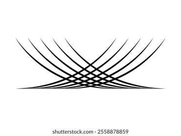 Black mesh or net on a white background