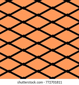 Black mesh on orange background
