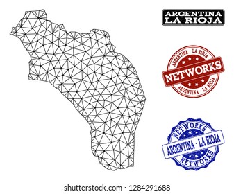 Black Mesh Vector Map Argentina La Stock Vector Royalty Free Shutterstock