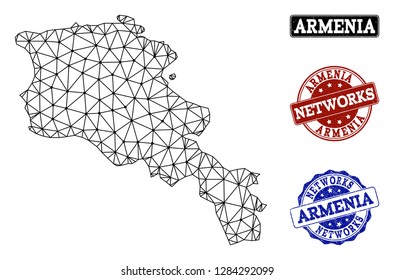 Black Mesh Vector Map Paraguay Isolated Stock Vector Royalty Free