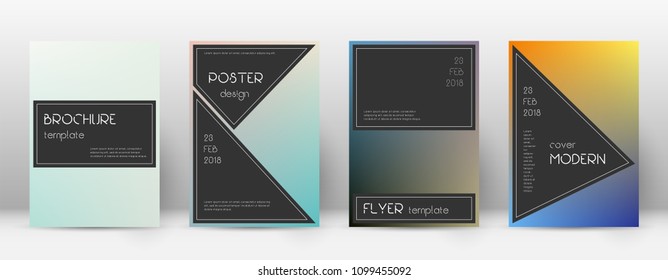 Black mesmeric template for Brochure, Annual Report, Magazine, Poster, Corporate Presentation, Portfolio, Flyer. Actual color transition cover page.