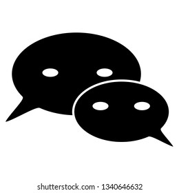 
black message box on white background