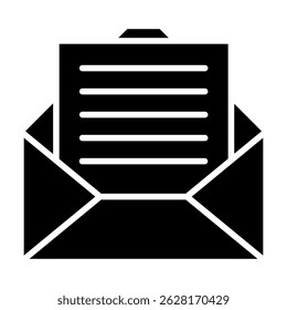 Black message icon. Email or News Illustration - Vector, Signs and Symbols for Design Elements, Presentations, Websites or Apps.