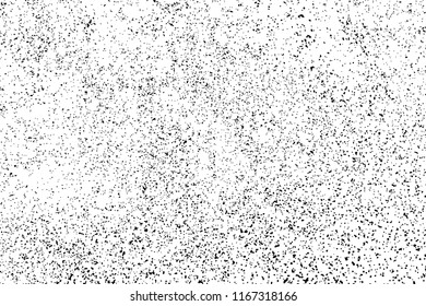 Black Messy Texture Template On White Background. Dust Overlay Distress. Grunge Elements With Grain And Noise. Vector Monochrome Illustration,Eps 10.