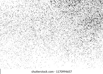 Black Messy Texture Template On White Background. Dust Overlay Distress. Grunge Elements With Grain And Noise. Vector Monochrome Illustration,Eps 10.