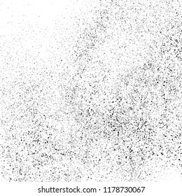 Black Messy Texture Template On White Background. Dust Overlay Distress. Grunge Elements With Grain And Noise. Vector Monochrome Illustration,Eps 10.