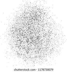 Black Messy Texture Template On White Background. Dust Overlay Distress. Grunge Elements With Grain And Noise. Vector Monochrome Illustration,Eps 10.