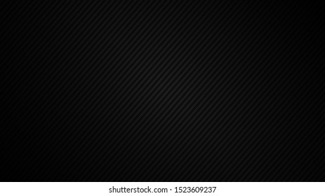 Black metal abstract background. Diagonal embossed stripes. Vector illustration.