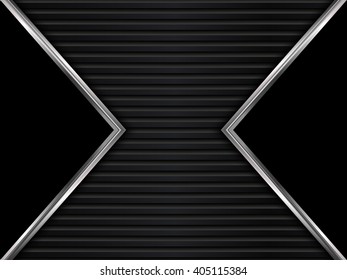 Black metal backgrounds. Abstract vector illustration
