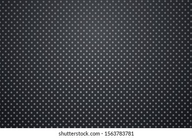 Black Metal Cells Texture. Vector carbon fiber texture. Dark background with lighting.
