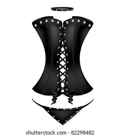 Black Metal Corset