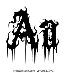 A - Black Metal Font 