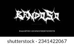 black metal font underground music bloody rock root horror chaotic satanic alphabet typeface typography letter 