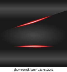 Black metal with glowing Red light under 2 metal plate