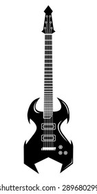 black metal guitar