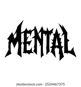 black metal mental music t shirt fashion sticker vector illustration template design