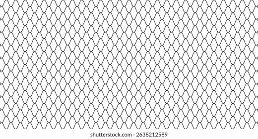 Black metal mesh seamless pattern vector illustration. Metal grid pattern. Silhouette Steel wire Chain link Fence Pattern. veector ilustration