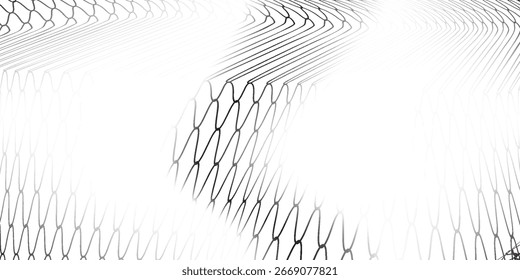 Ilustración vectorial de patrón transparente de malla de metal negro. Patrón de rejilla de metal. Silueta de alambre de acero Cadena de Enlace Valla Patrón. buen arte