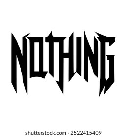 black metal nothing t shirt fashion sticker vector illustration template design