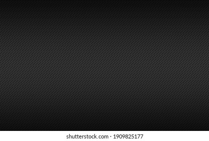 Black Metal Plate Texture. Stainless Steel Background With Black Gradient And Diagonal Lines. Modern Vector Illustration