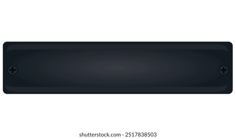 Black metal plate. vector illustration
