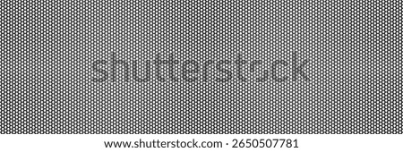 Black metal speaker mesh with honeycomb grid seamless bg. Dark perforated metal background. Hexagon holes on aluminum sheet. Vector illustration