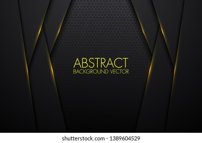 black metal steel plate background or stainless texture background vector seamless hexagon