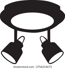 Black metal table lamp 3d illustration isolated on white background as an interior furniture object icon for office and home design