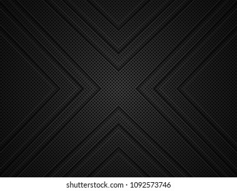 Black metal texture background. Abstract vector illustration