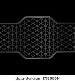 Black metal texture background. Geometric pattern. Abstract vector illustration