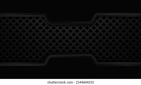 Black metal texture background. Vector illustration