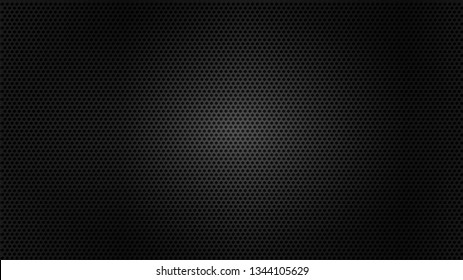 Black metal texture steel background. Perforated sheet metal. - Shutterstock ID 1344105629