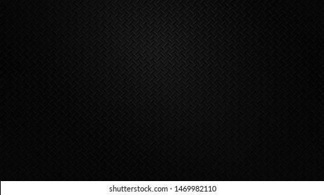 Black metal texture steel background. Stamped pattern on sheet metal. Vector illustration.