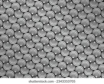 Black metal texture steel background. Luxurious steel ornament. Perforated metal sheet.