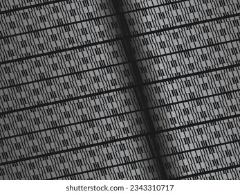 Black metal texture steel background. Luxurious steel ornament. Perforated metal sheet.